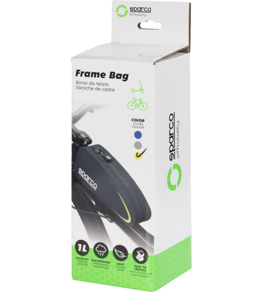BORSA DA TELAIO PER BICI SPARCO IN NYLON , 21,5X5,5X8,5 CM